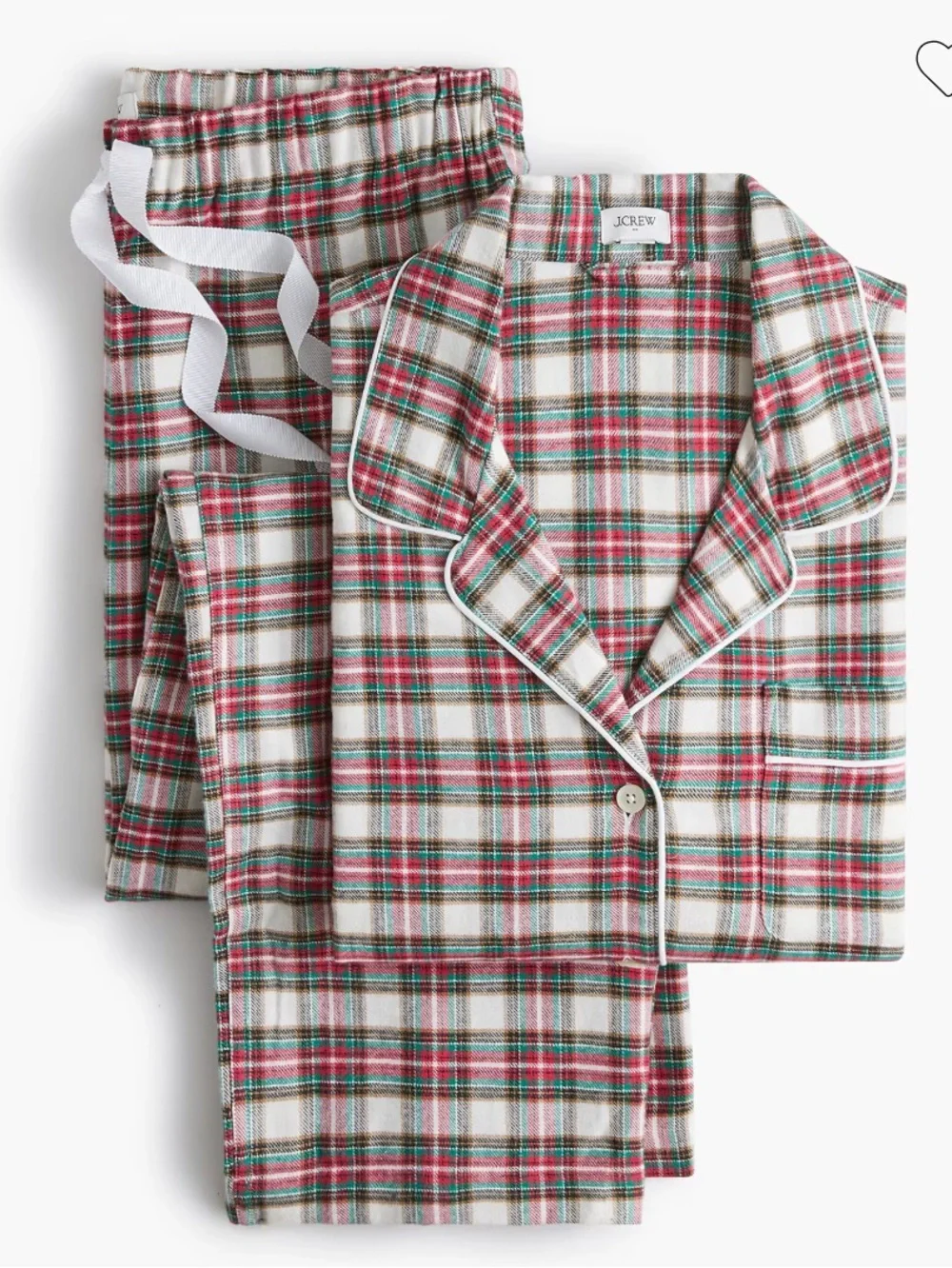 J. Crew Red, Green and White Plaid Women's Pajama Set
